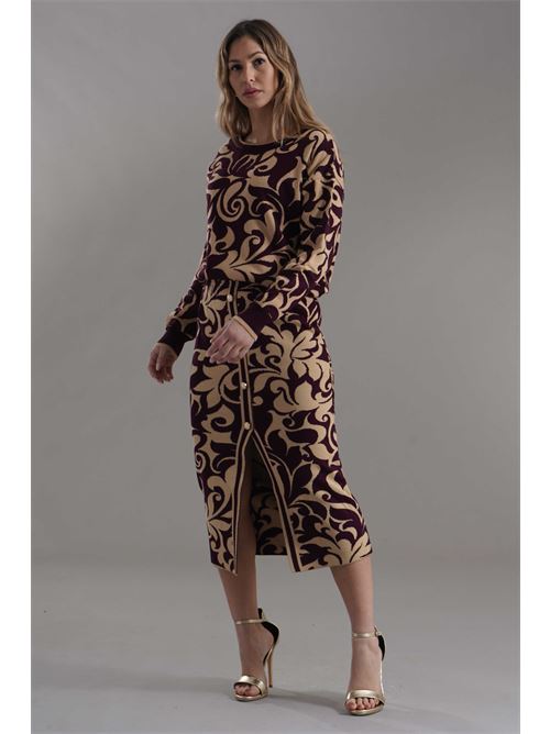 Maglia in misto lana Love To Love by Gai Mattiolo | LV2007BEIGE/VINO